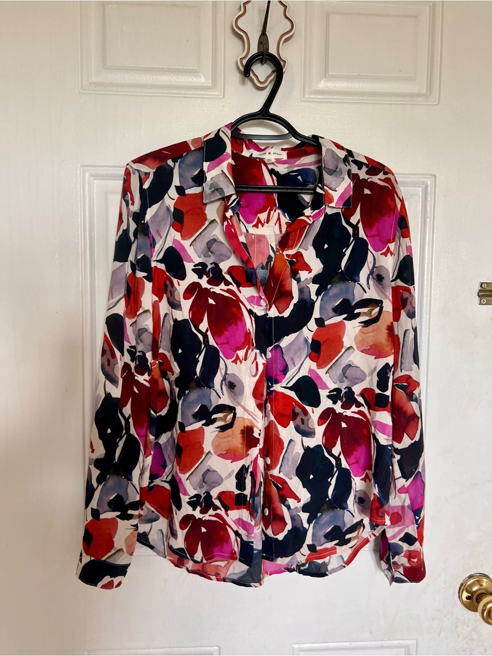 Cloth & Stone | Vibrant Floral Button-Front Blouse - Multi